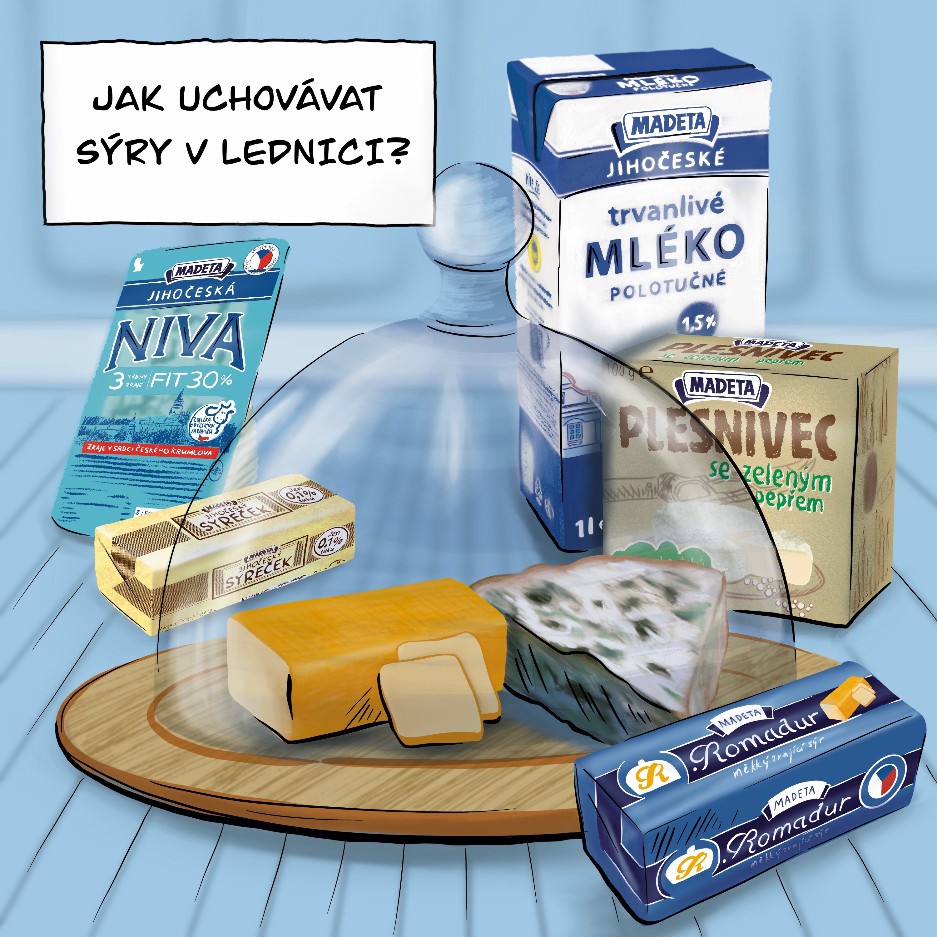 Kde v lednici skladovat sýry?