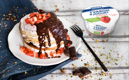 Lívance s čokoládovou polevou