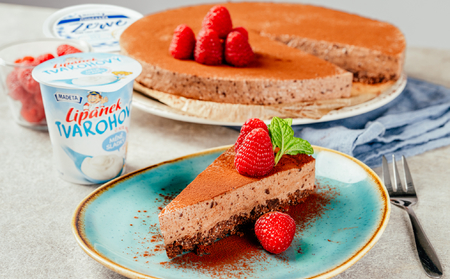 Nepečený čokoládový cheesecake s Jihočeským žervé