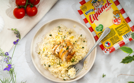 Sýrové rizoto s kuřecím masem