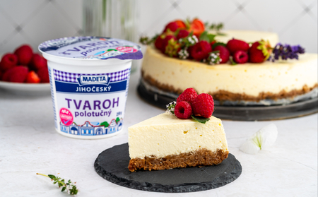 Tvarohový cheesecake bez laktózy