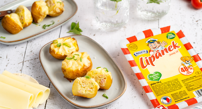 Bramborové misky se sýrem Lipánek