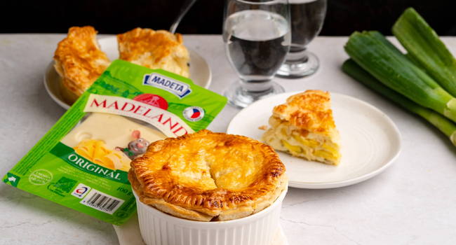 Britský „Cheese and onion pie“