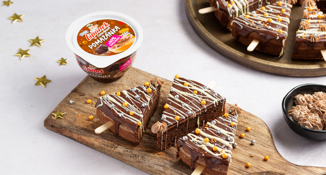 Brownies stromky s čokoládovou pomazánkou Lipánek
