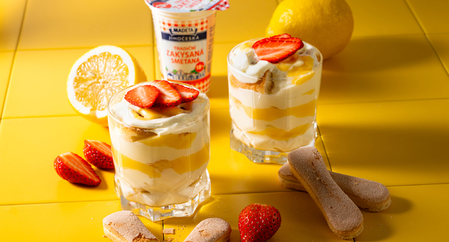 Citronov&eacute; tiramisu se zakysanou smetanou