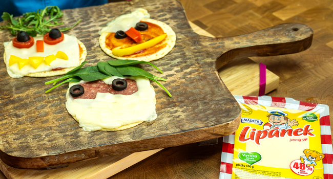 Dětská mini pizza se sýrem Lipánek 48 %
