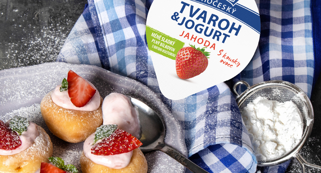 Domácí koblížky s tvarohem s jogurtem