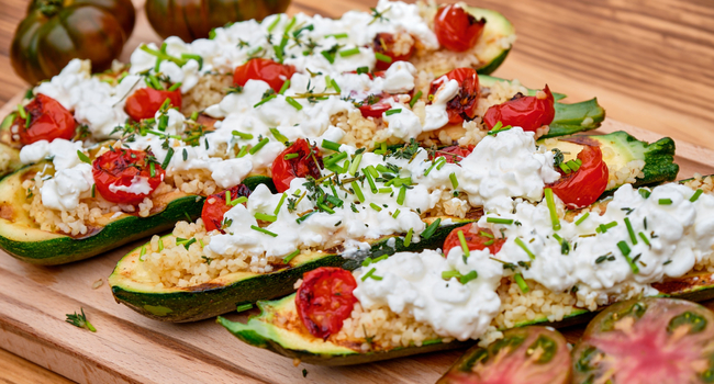 Grilované cukety s Jihočeským cottage