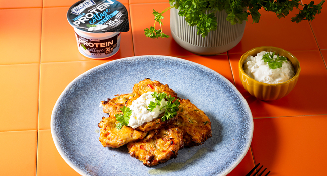High protein cottage placky