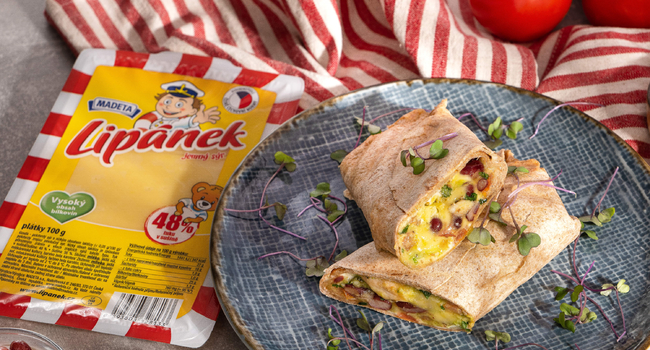 Kuřecí Burrito s Guacamole a sýrem Lipánek