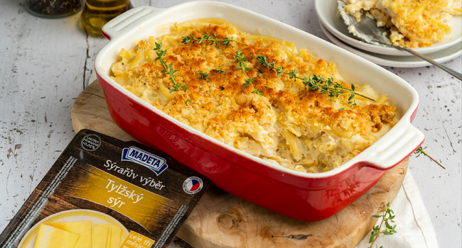 Mac and cheese s Tylžským sýrem