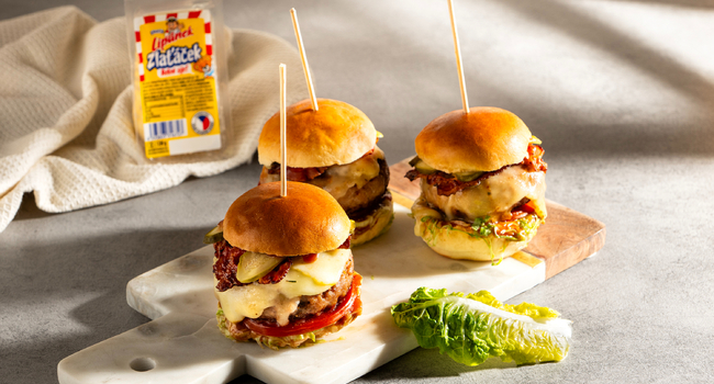 Mini burgery s Lip&aacute;nkem Zlat&aacute;čkem