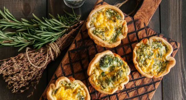 Mini quiche s tříměsíční goudou