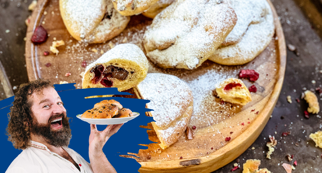 Mini štóly s čokoládou a višněmi