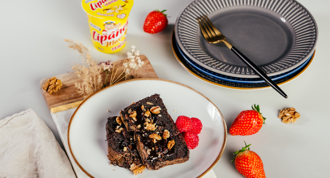 Mramorové brownies s tradičním Lipánkem