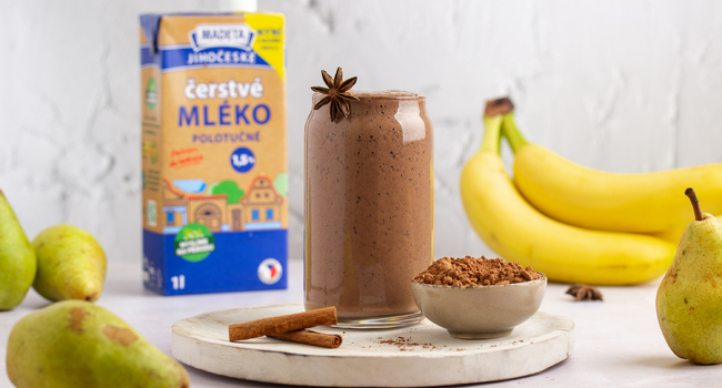 Podzimní smoothie s Jihočeským čerstvým mlékem