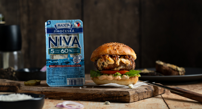 Portobello hamburger s Jihočeskou nivou