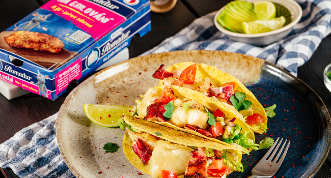 Tacos s grilovaným Romadurem a avokádovou salsou