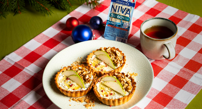 Vánoční košíčky s Jihočeskou nivou a ořechy