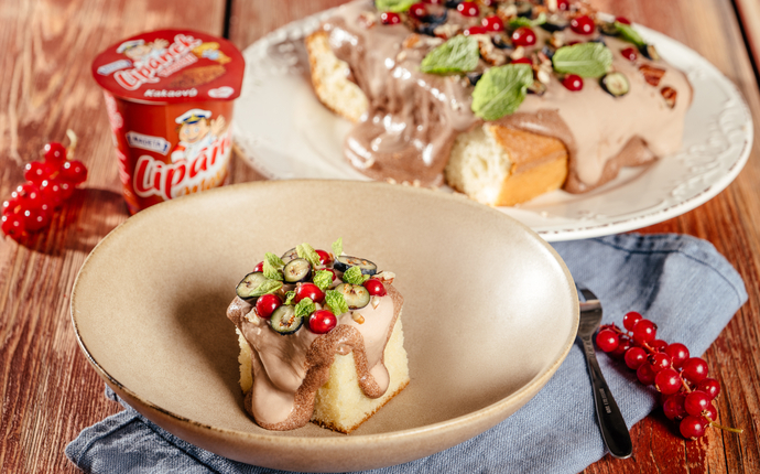 Koláč na plech s pudinkem a Tradičním Lipánkem