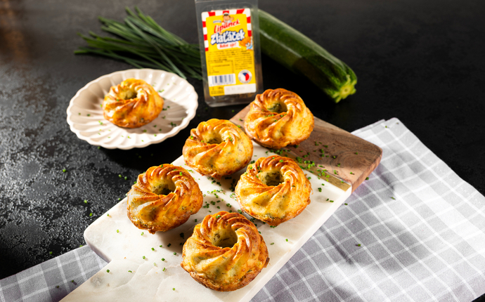 Zapečené mini muffiny se sýrem Lipánek Zlaťáček