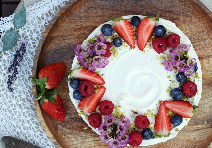 Tvarohový letní dort