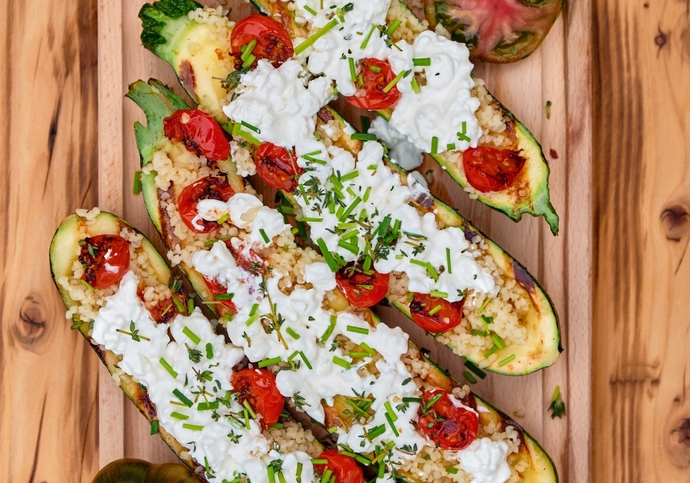 Grilované cukety s Jihočeským cottage