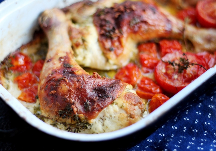 Kuřecí stehna nadívaná pikantní krémovou nádivkou z tradičního pomazánkového – bez lepku a laktózy