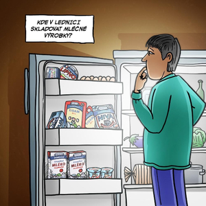 Kde v lednici skladovat mléčné výrobky?