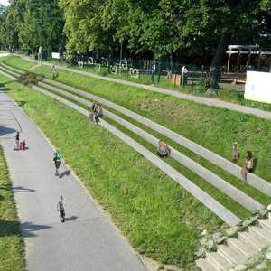 Přírodní tribuny Náplavka České Budějovice