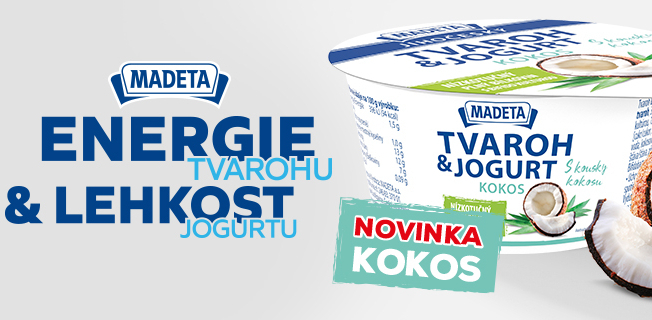 Jihočeský tvaroh & jogurt kokos – tropická dovolená v každém kelímku