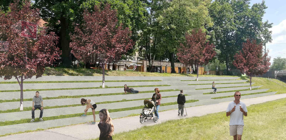 Přírodní tribuny Náplavka České Budějovice