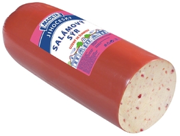 Jihočeský salámový syr udený so_šunkou 44% cca_1,5_kg