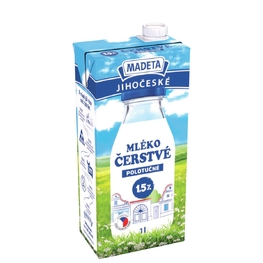 Jihočeské mléko čerstvé polotučné 1,5% 1_l