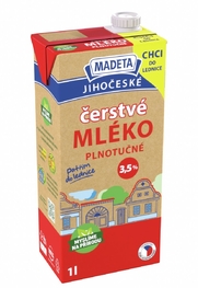 Jihočeské mlieko čerstvé plnotučné 3,5% 1_l