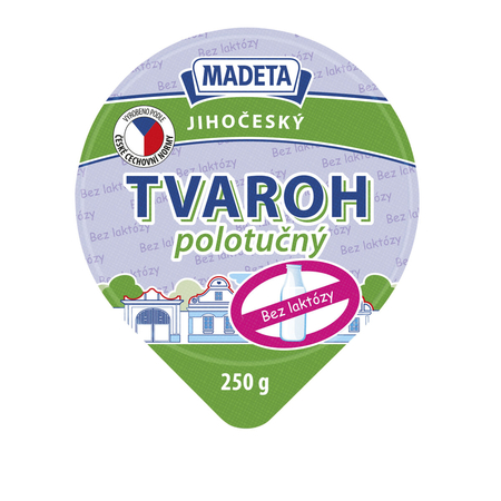 Jihočeský tvaroh polotučný bez_laktózy 250_g 