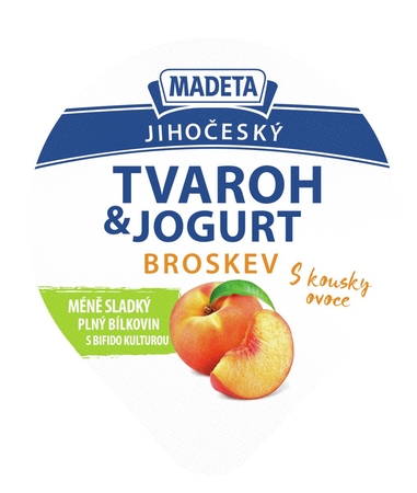 Kliknutím zvětšíte Jihočeský tvaroh_&_jogurt broskev 1,3% 135_g
