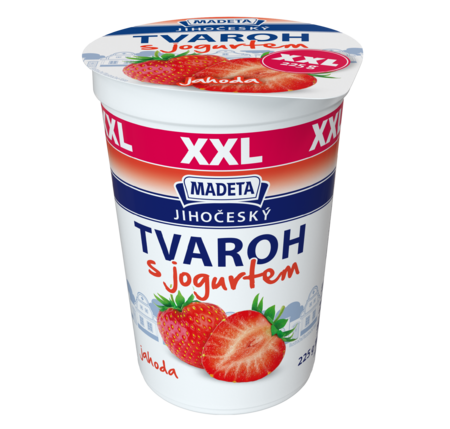 Jihočeský tvaroh s_jogurtem jahoda 225_g_XXL