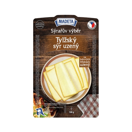 Kliknutím zvětšíte Sýrařův výběr Tylžský sýr uzený 45% plátky 100_g