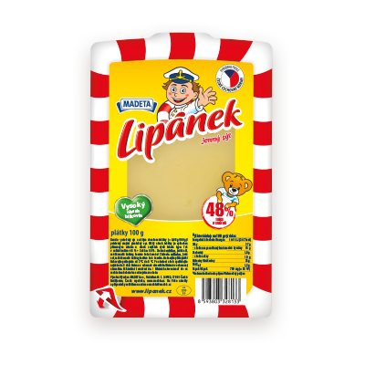 click to enlarge  CHEESE GOUDA LIPÁNEK 48% 100G SLICES