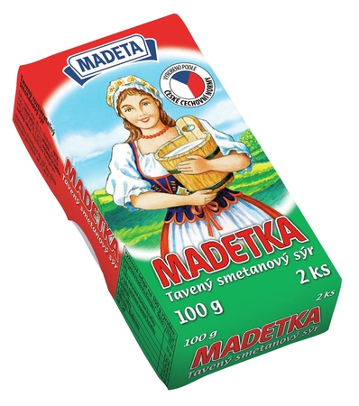 Kliknutím zvětšíte Madetka tavený smetanový sýr 45% 100_g 2D