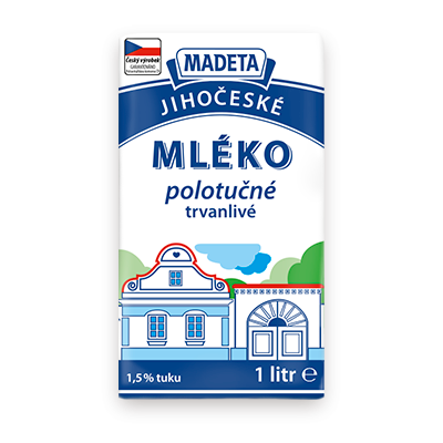 Jihočeské mléko trvanlivé polotučné 1,5% 1_l