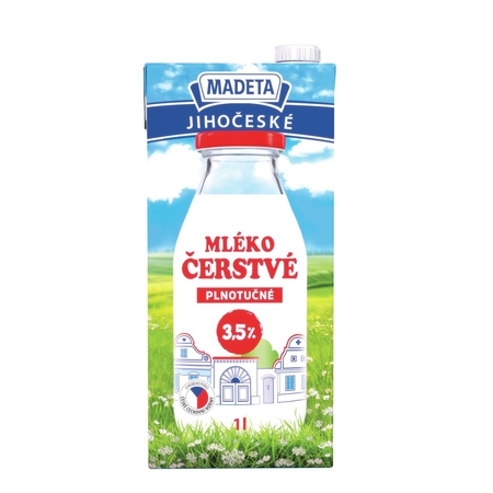 Jihočeské mléko čerstvé plnotučné 3,5% 1_l