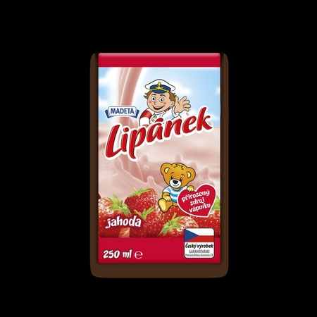 click to enlarge MILK UHT LIPÁNEK STRAWBERRY 1,3% 250ML