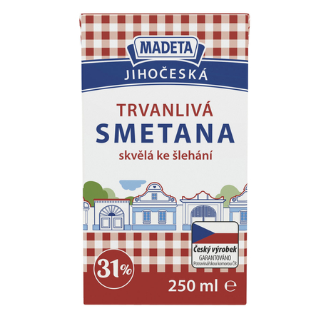 Jihočeská smetana trvanlivá 31% 250_ml
