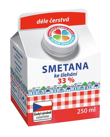 Jihočeská smetana ke_šlehání 33% 250_ml