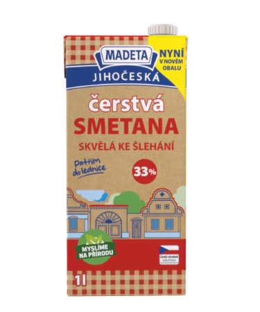 Kliknutím zvětšíte Jihočeská smetana čerstvá 33% 1_l