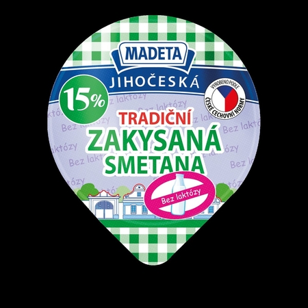 Jihočeská zakysaná smetana  bez_laktózy min._15% 180_g