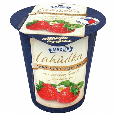 SOUR CREAM LAHŮDKA STRAWBERRY 13% 130G