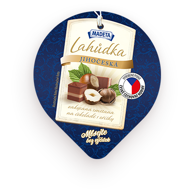 Kliknutím zvětšíte Lahůdka zakysaná smetana na_čokoládě s_oříšky 130_g